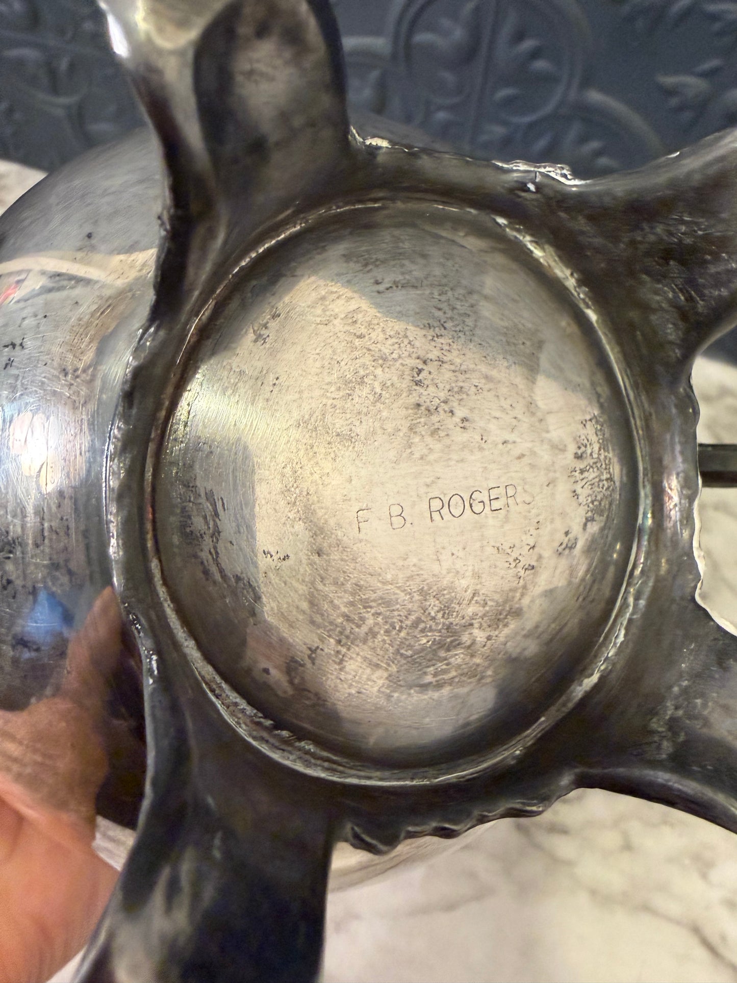 FB Rogers Silver Plate Pitcher with Feet