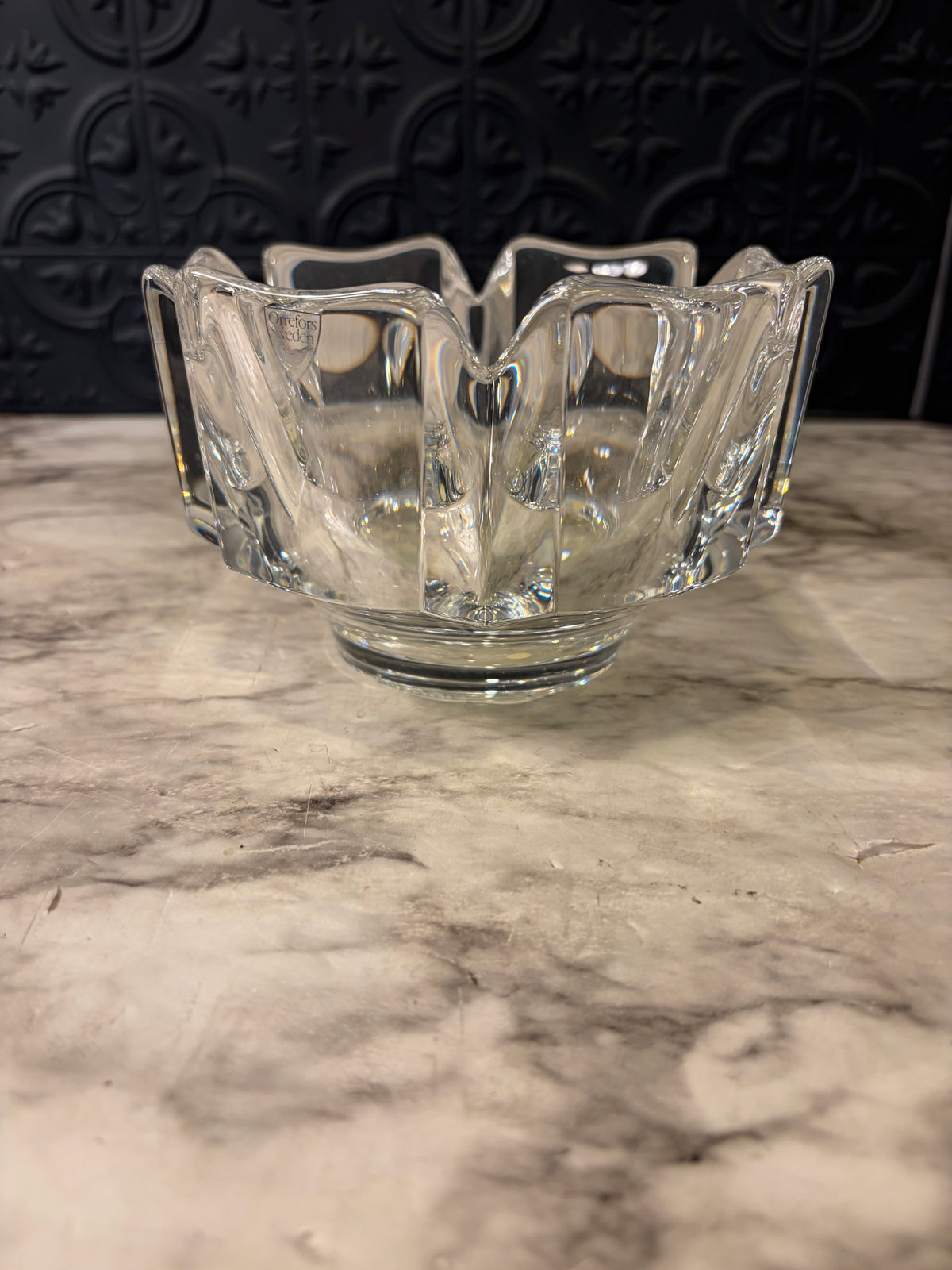 Orrefors Sweden Lead Crystal Bowl