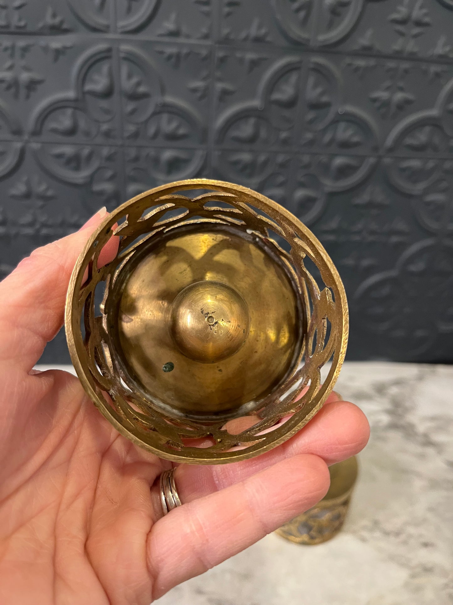 Round Cutout Candle holder set of2