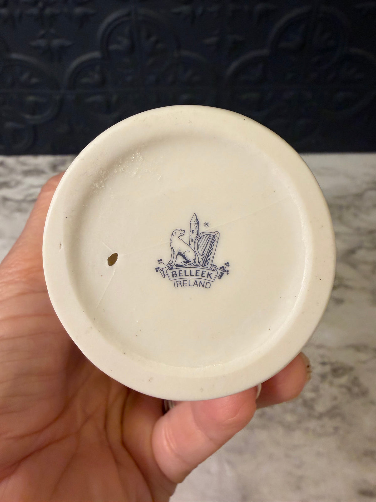 Belleek Vase From Ireland Cream Decor only