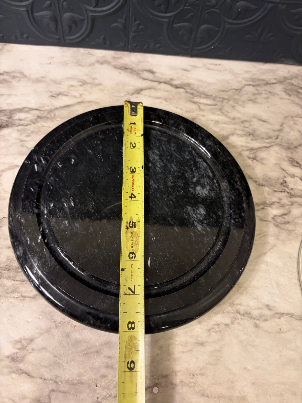 Black Marble Cheese Dome