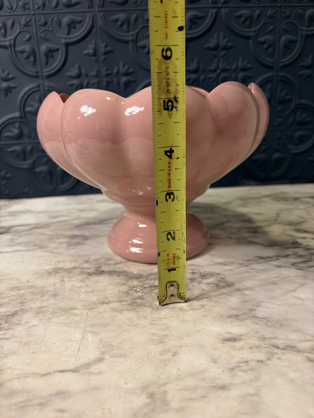 Blush Pink Pedestal Lotus Bowl