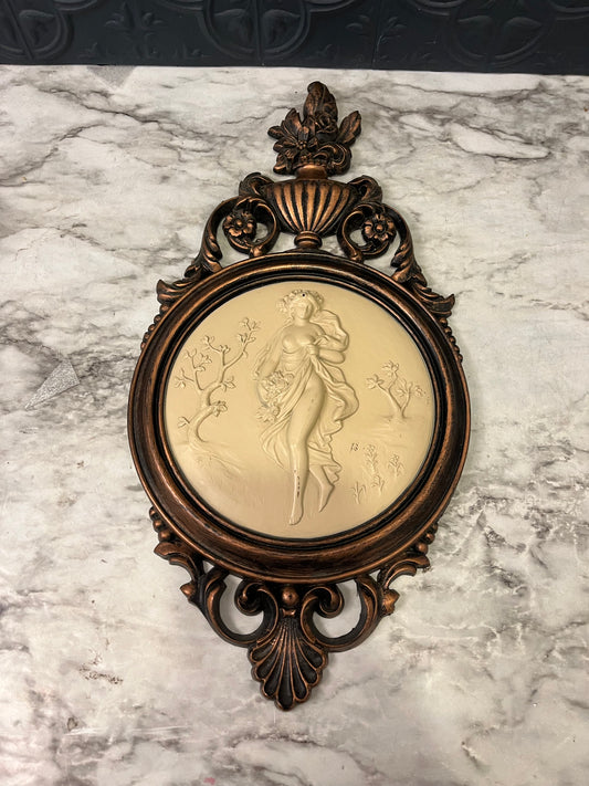 Syroco Cameo Goddess Wall Hanging