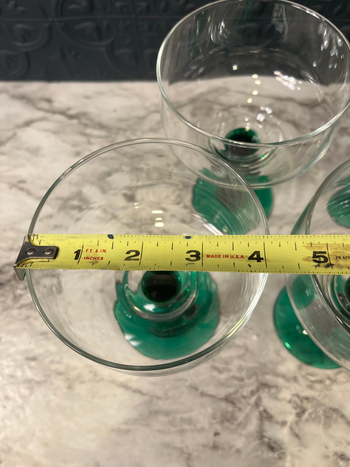 Set of 4 Cactus Stem Margarita Glasses