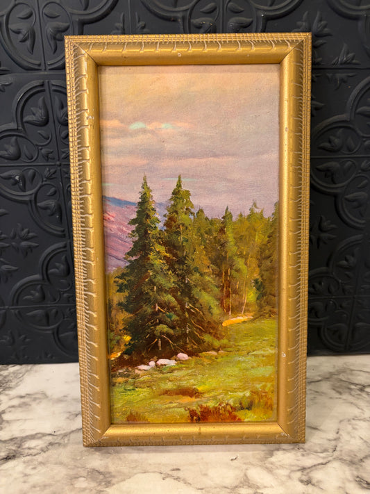 Pine Tree Print on Board