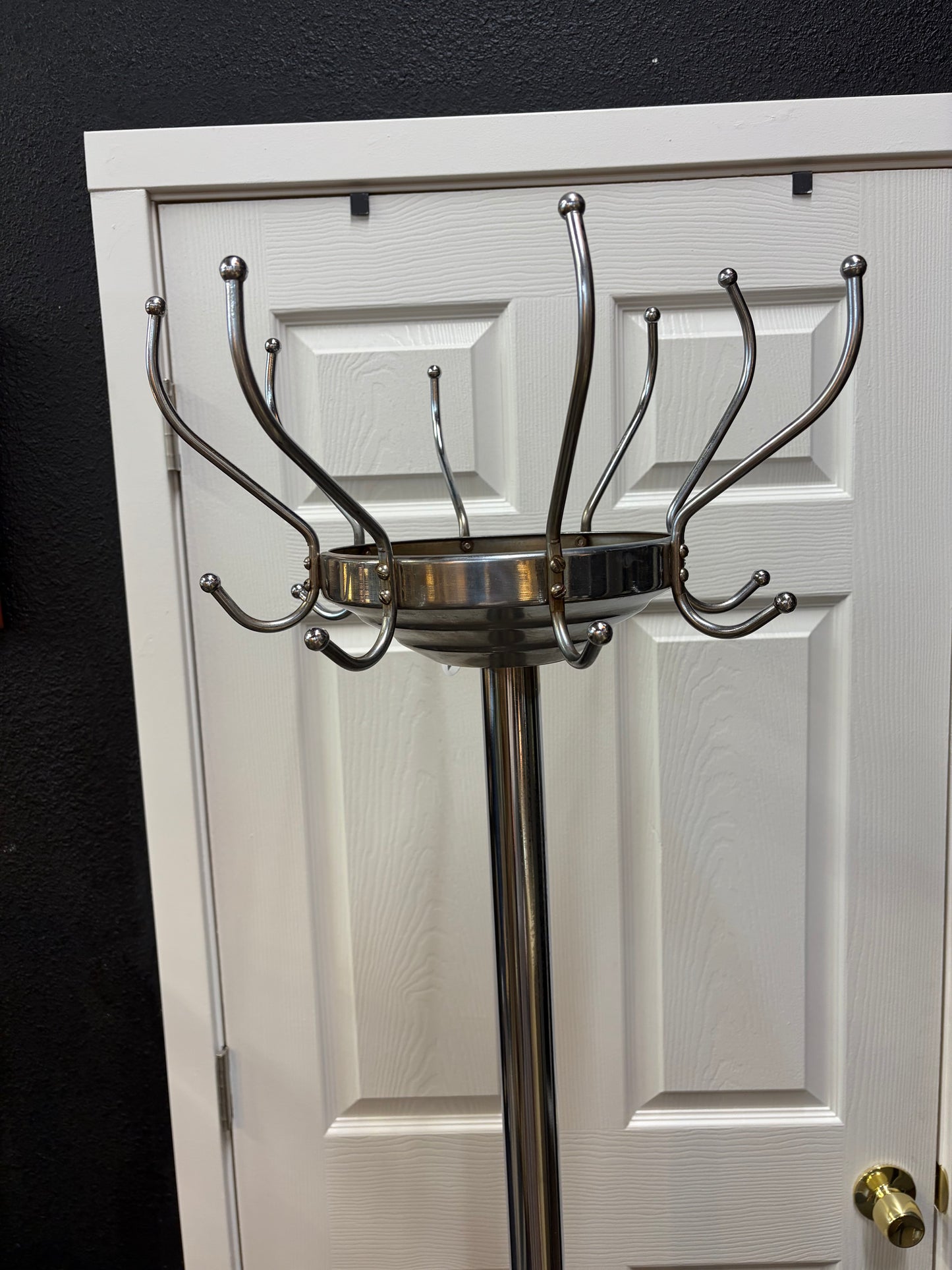 Vintage Art Deco Chrome Coat Rack