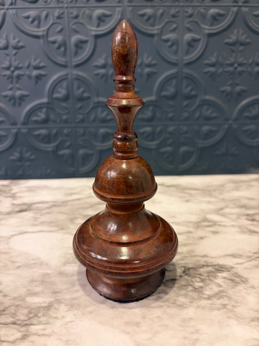 7" Brown Metal Finial