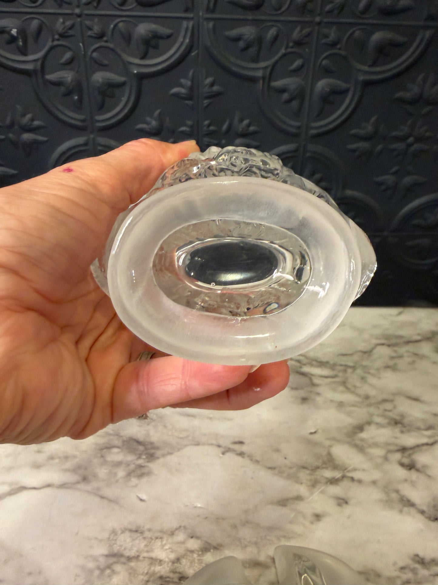 Frosted Crystal flower vase