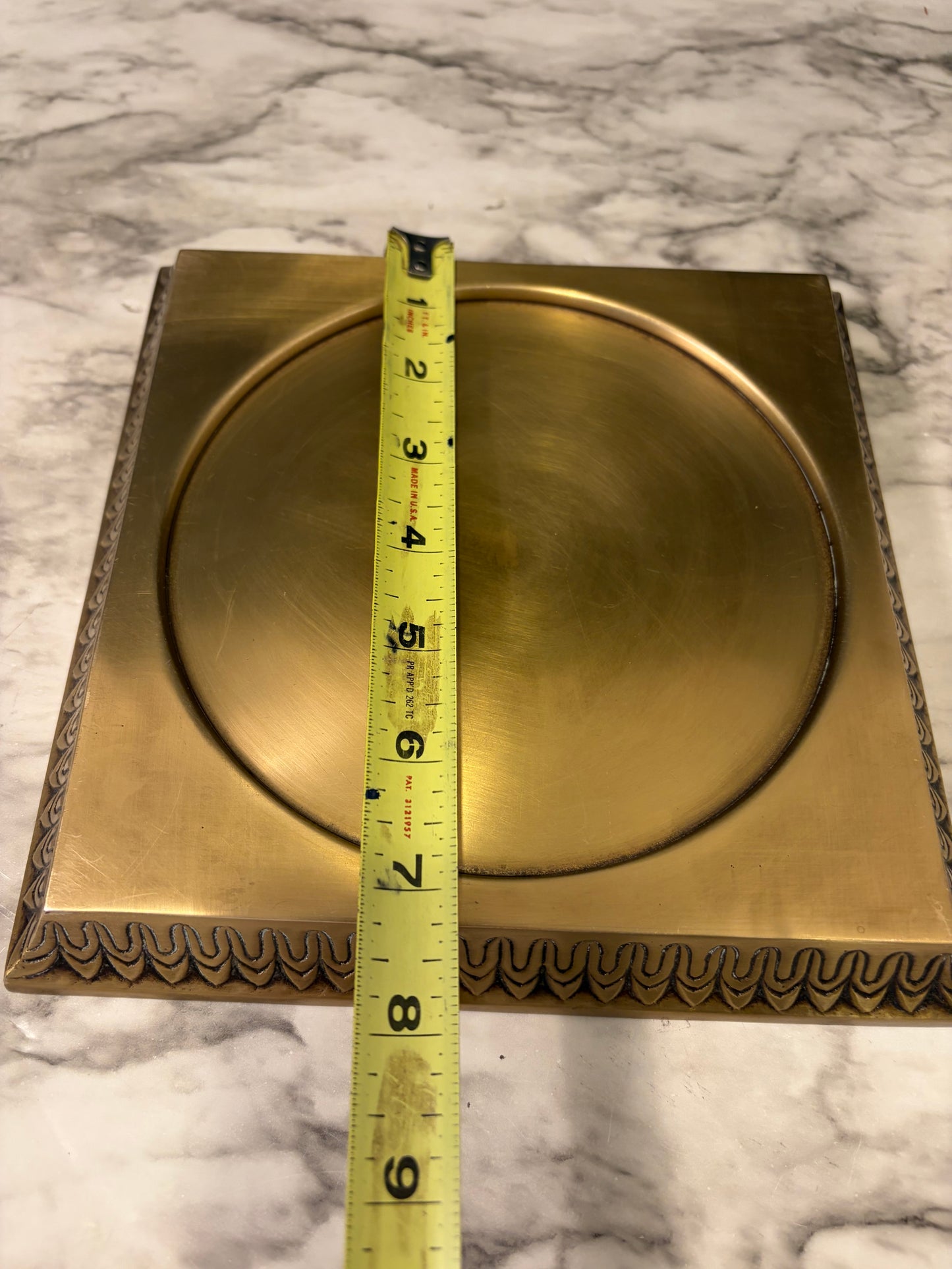 Square Brass Pedestal 7"