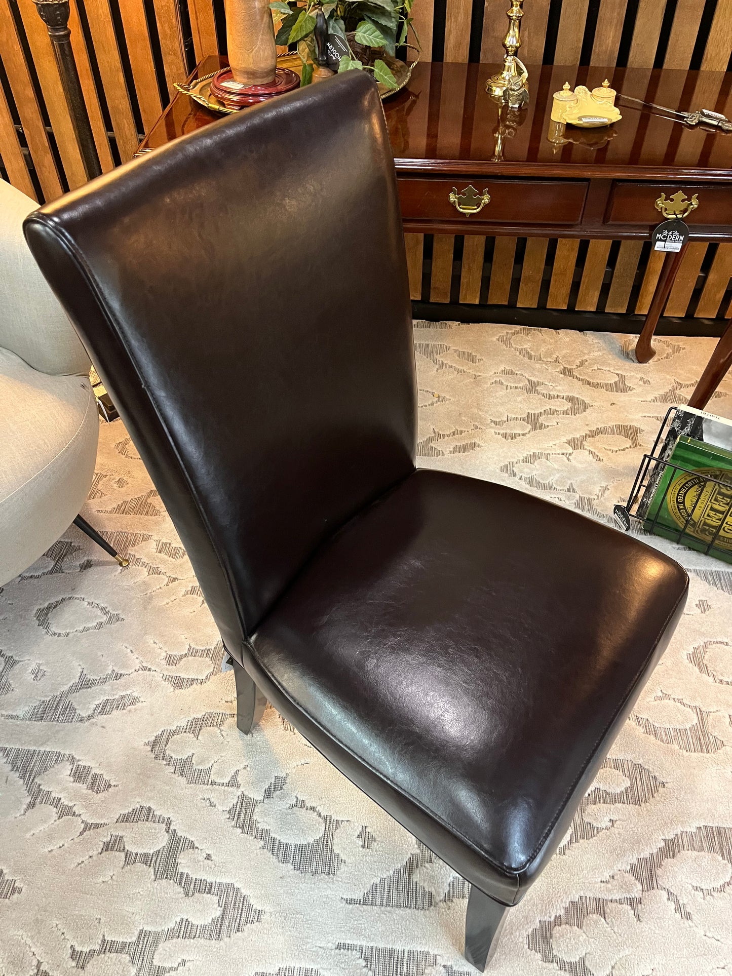 Brown Pleather desk chair