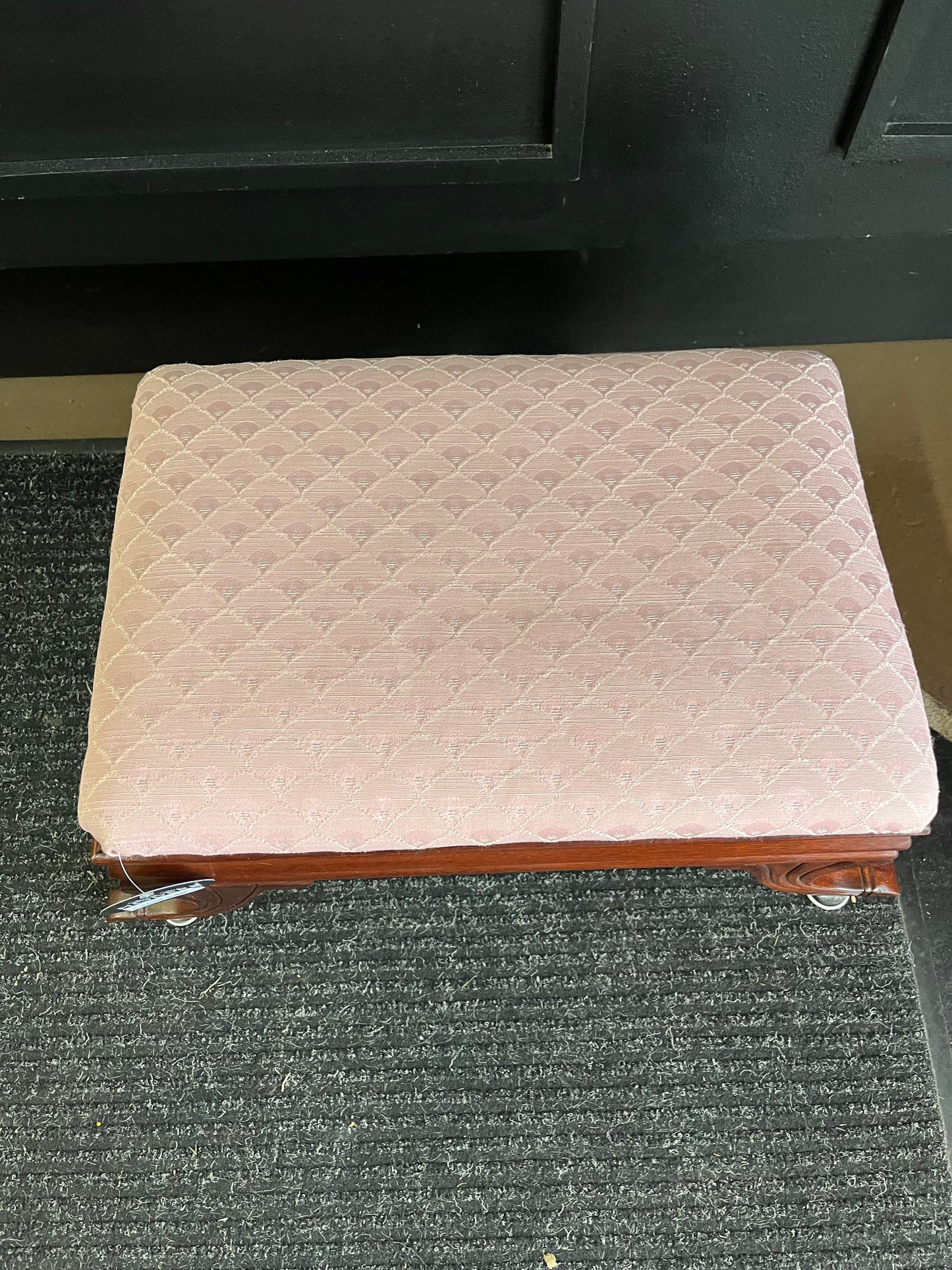 Pink Fabric Foot Stool