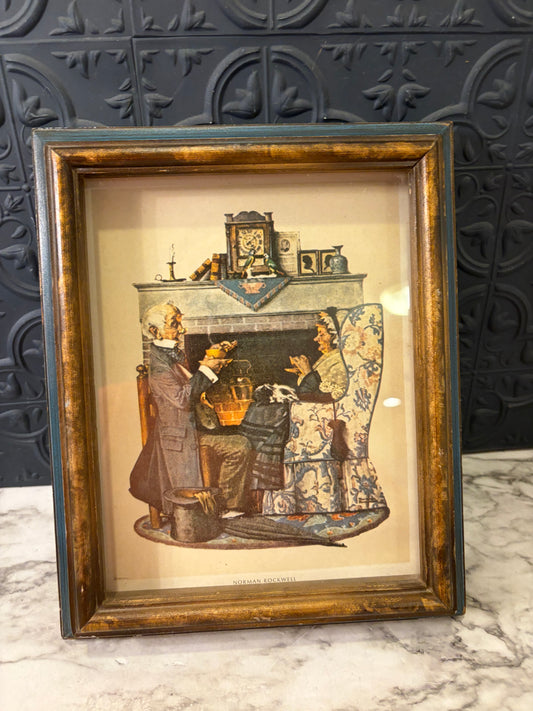 Rockwell's Tea for Two Print in Deep Frame