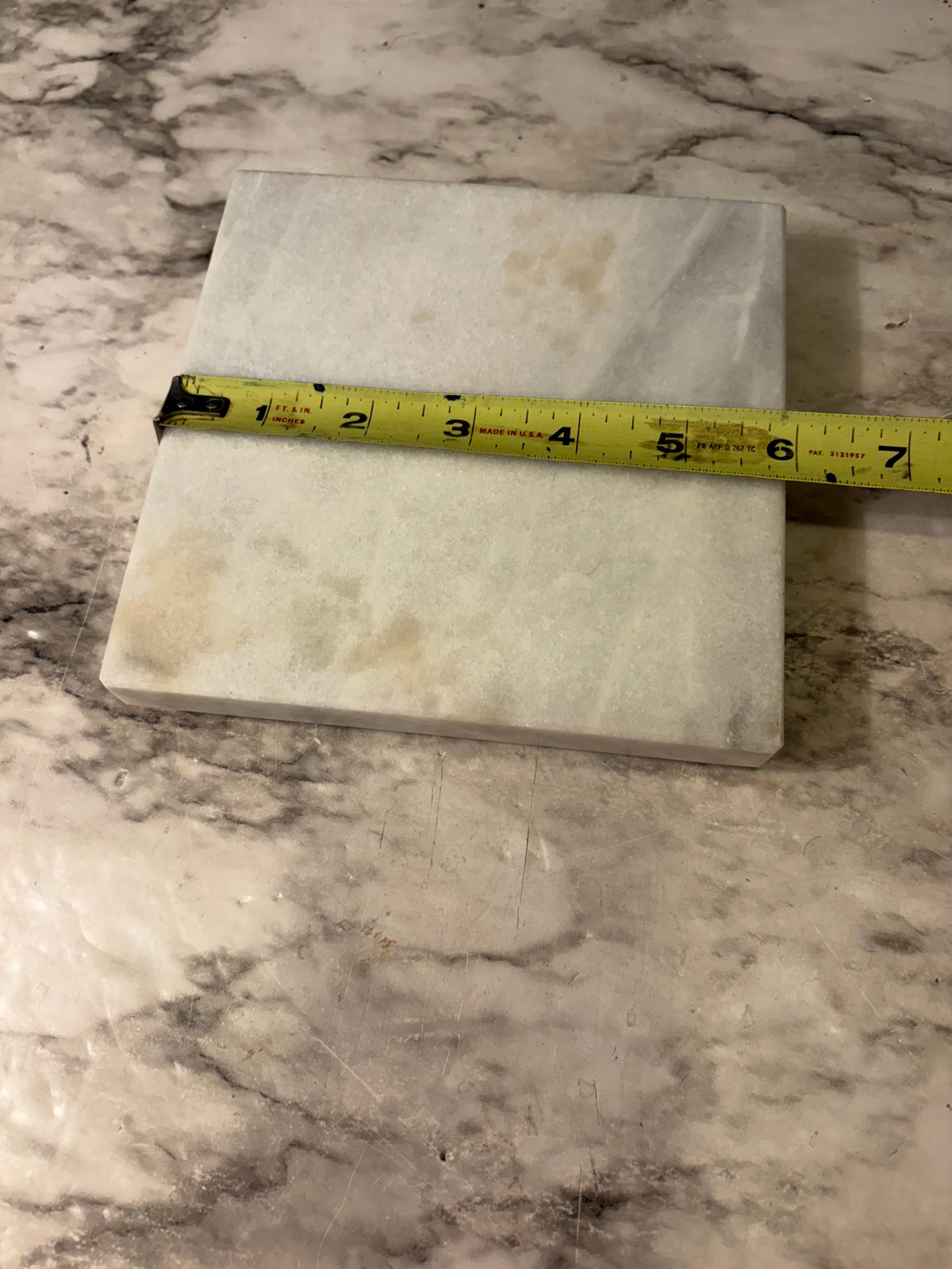 6 x 6 White Marble Trivet