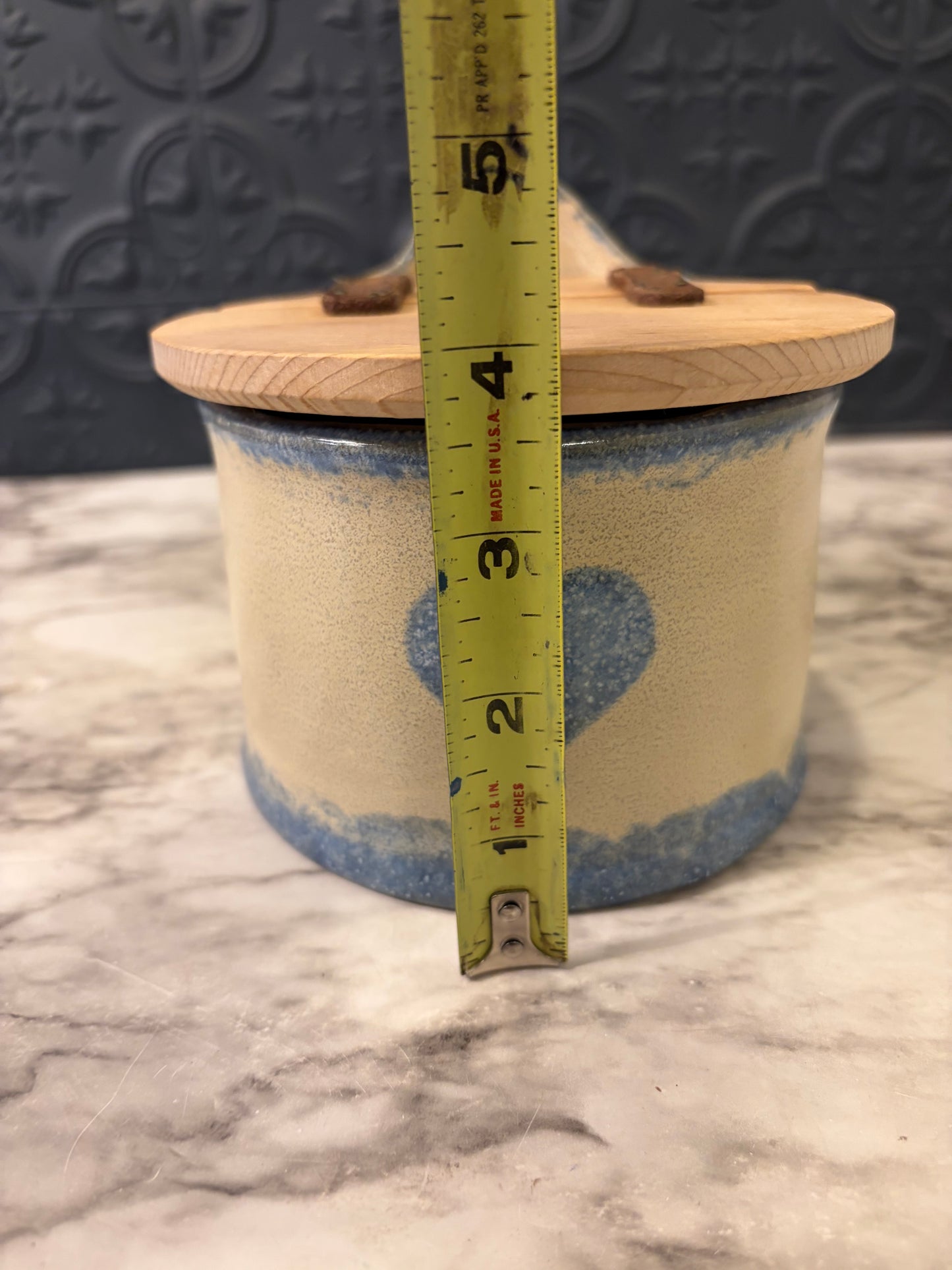 Pottery Salt Cellar with Heart