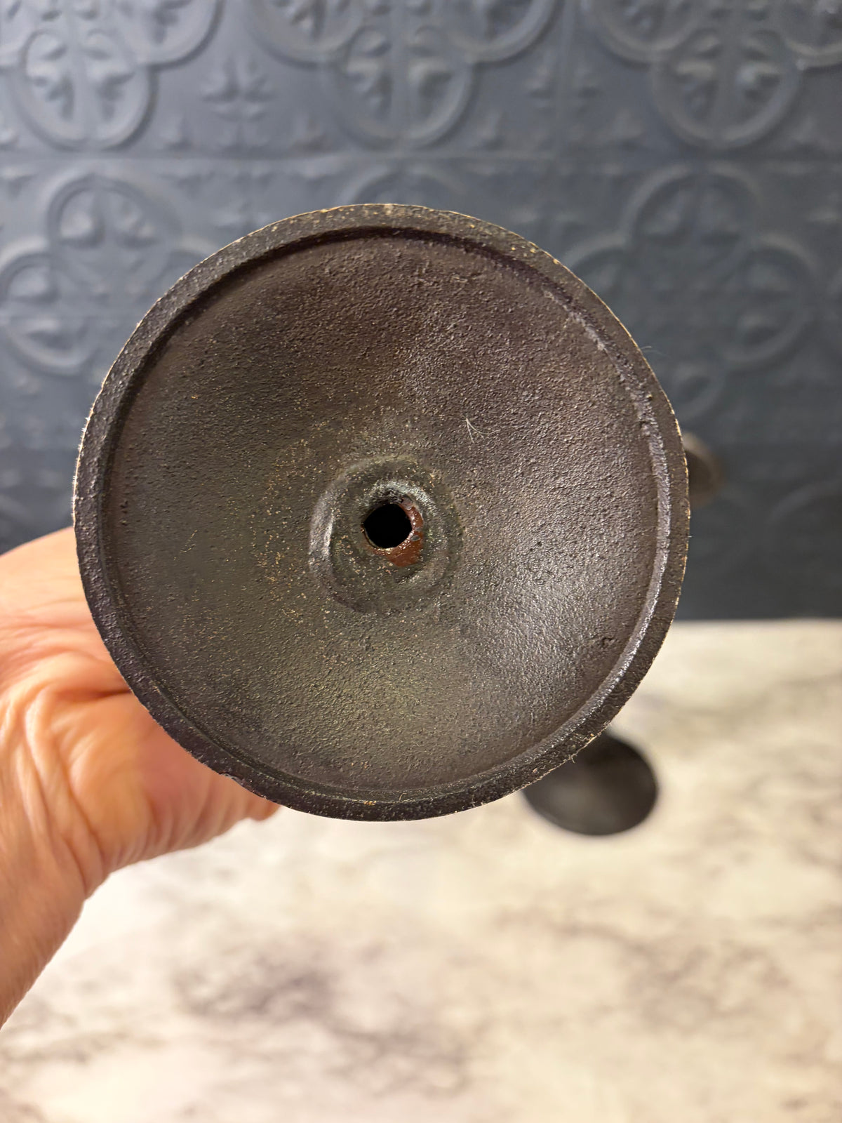 Geometric Iron Candlestick Set