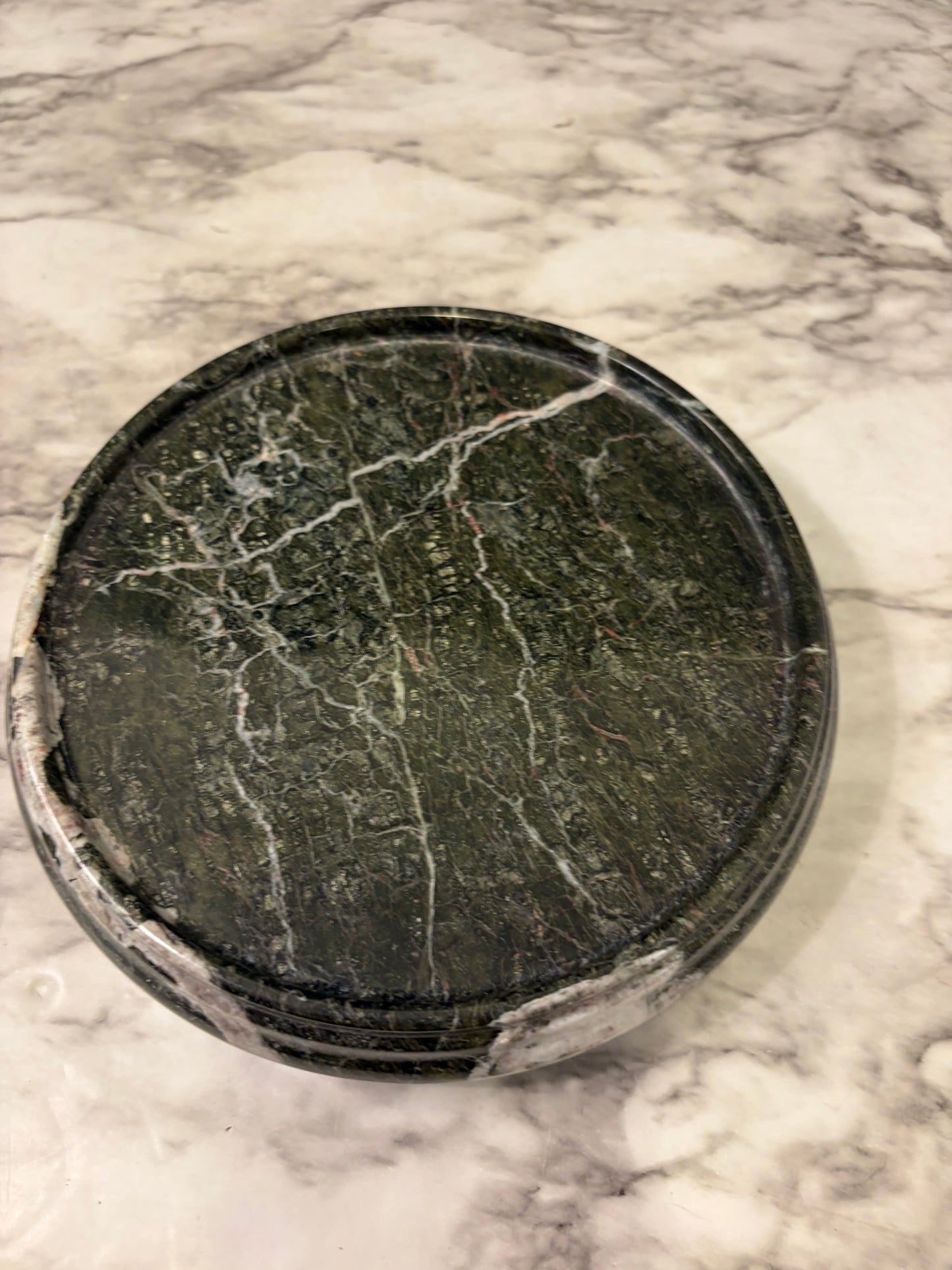Black Marble Footed Pedestal 6.75"