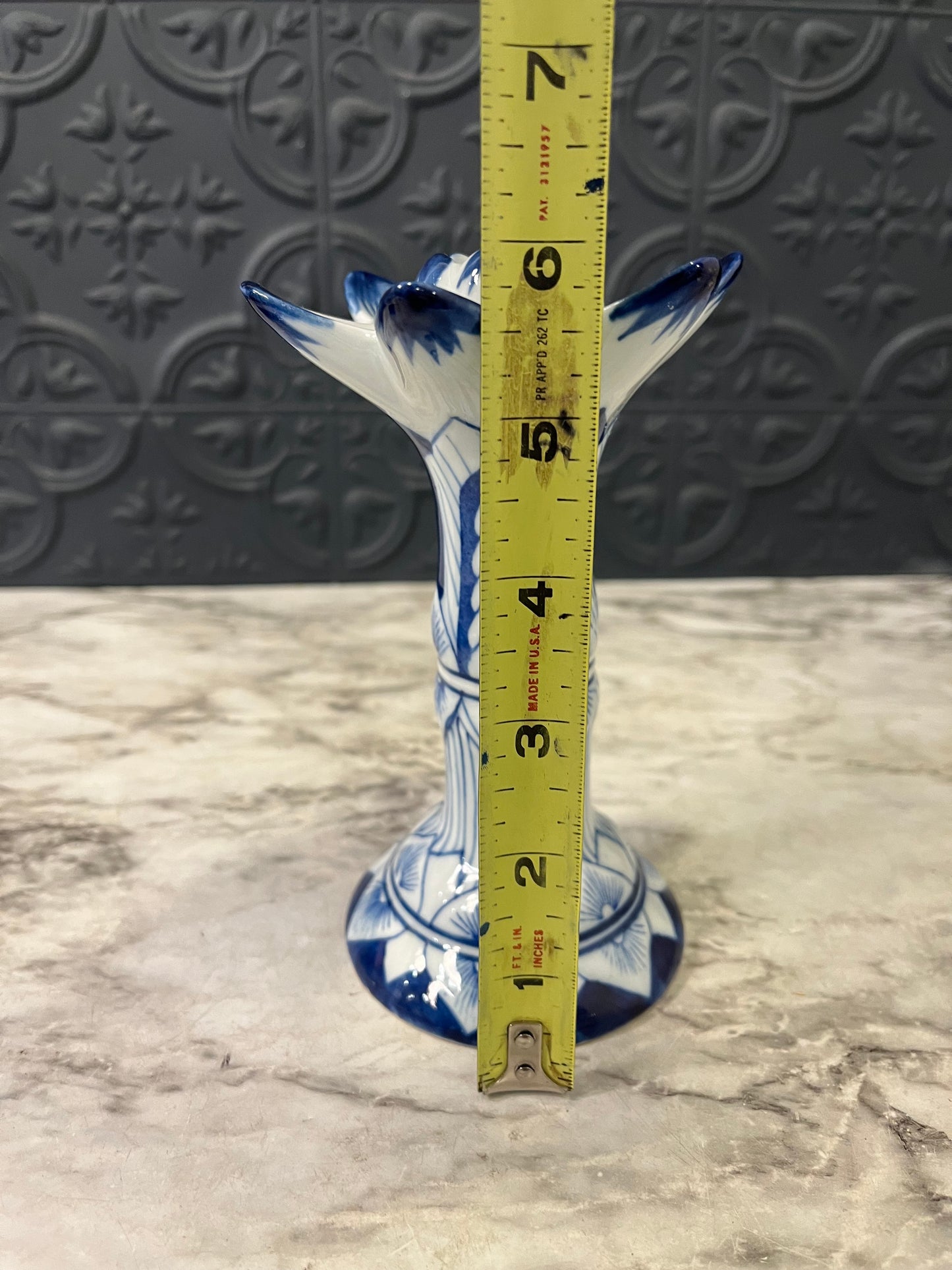 Blue and White Lotus Candle Holder