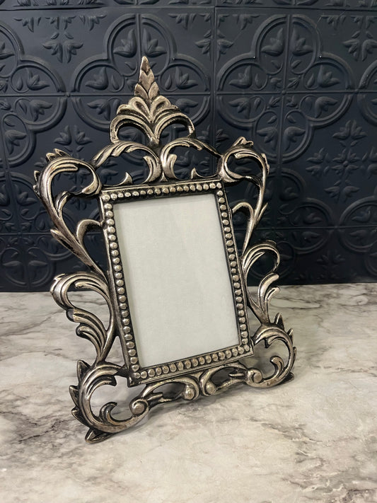 Silver Tone Ornate Picture Frame