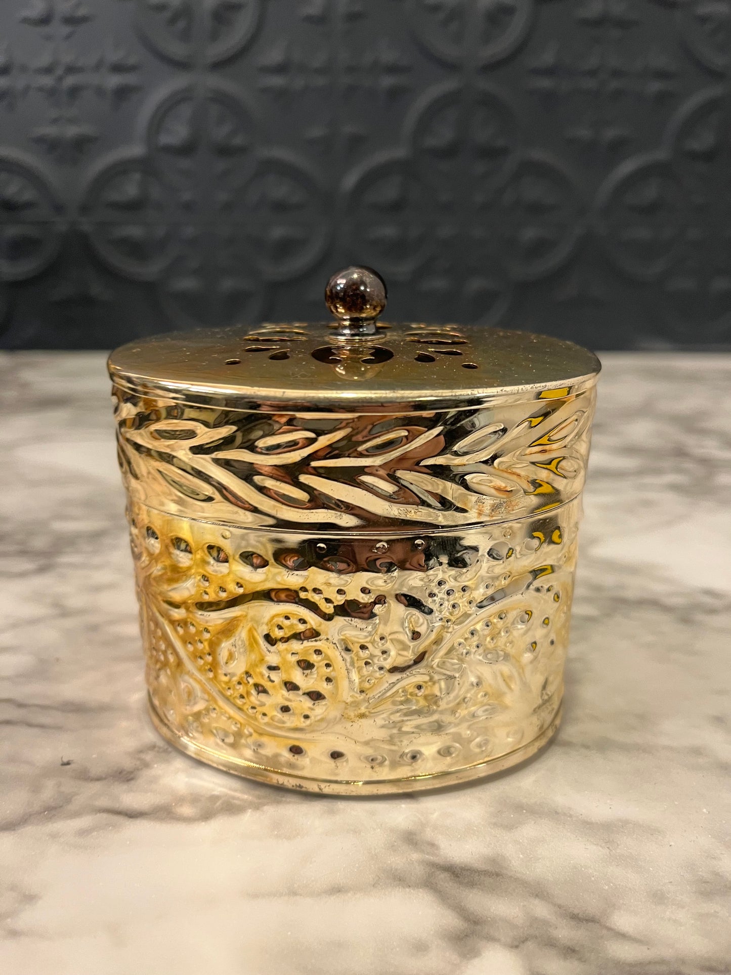 Oval Metal Incense Box