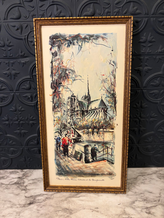 Vintage Print  by C Ducollet  of Notre Dame