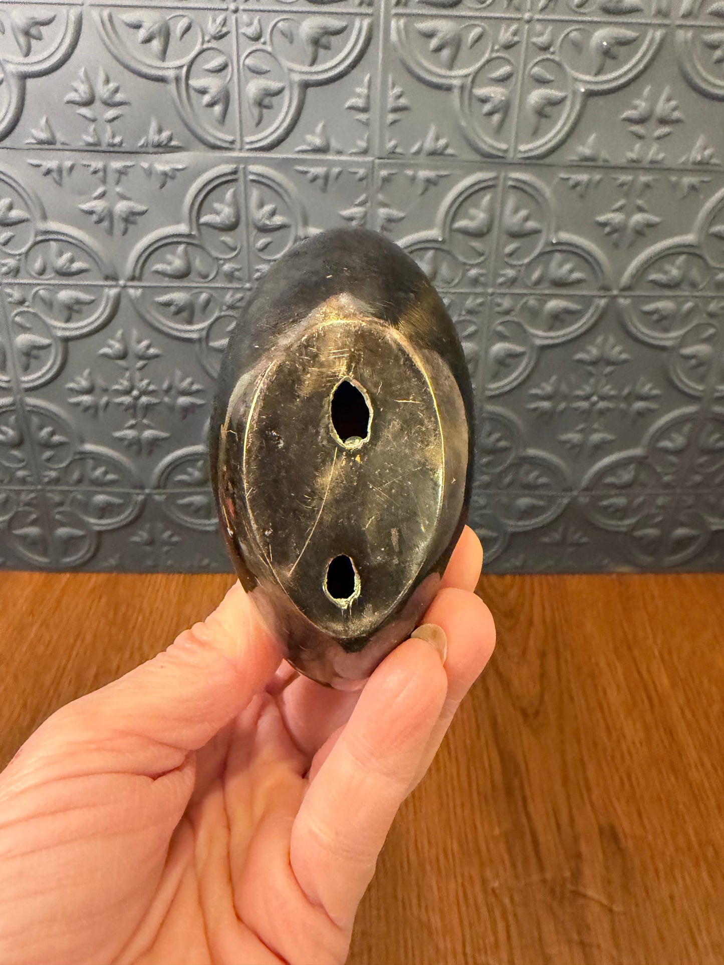 Vintage Brass Swan 8"