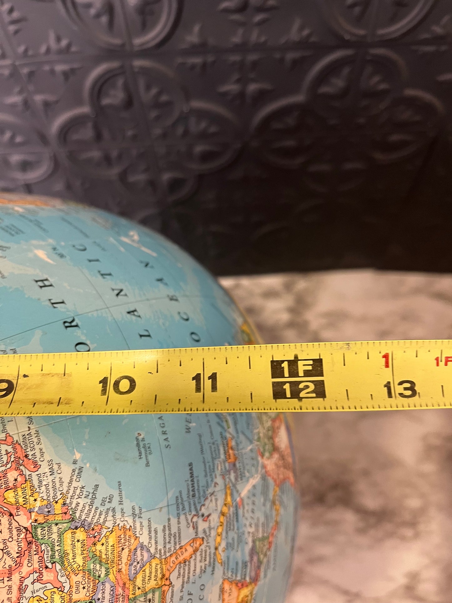 George Cram 12" Globe with Metal Base