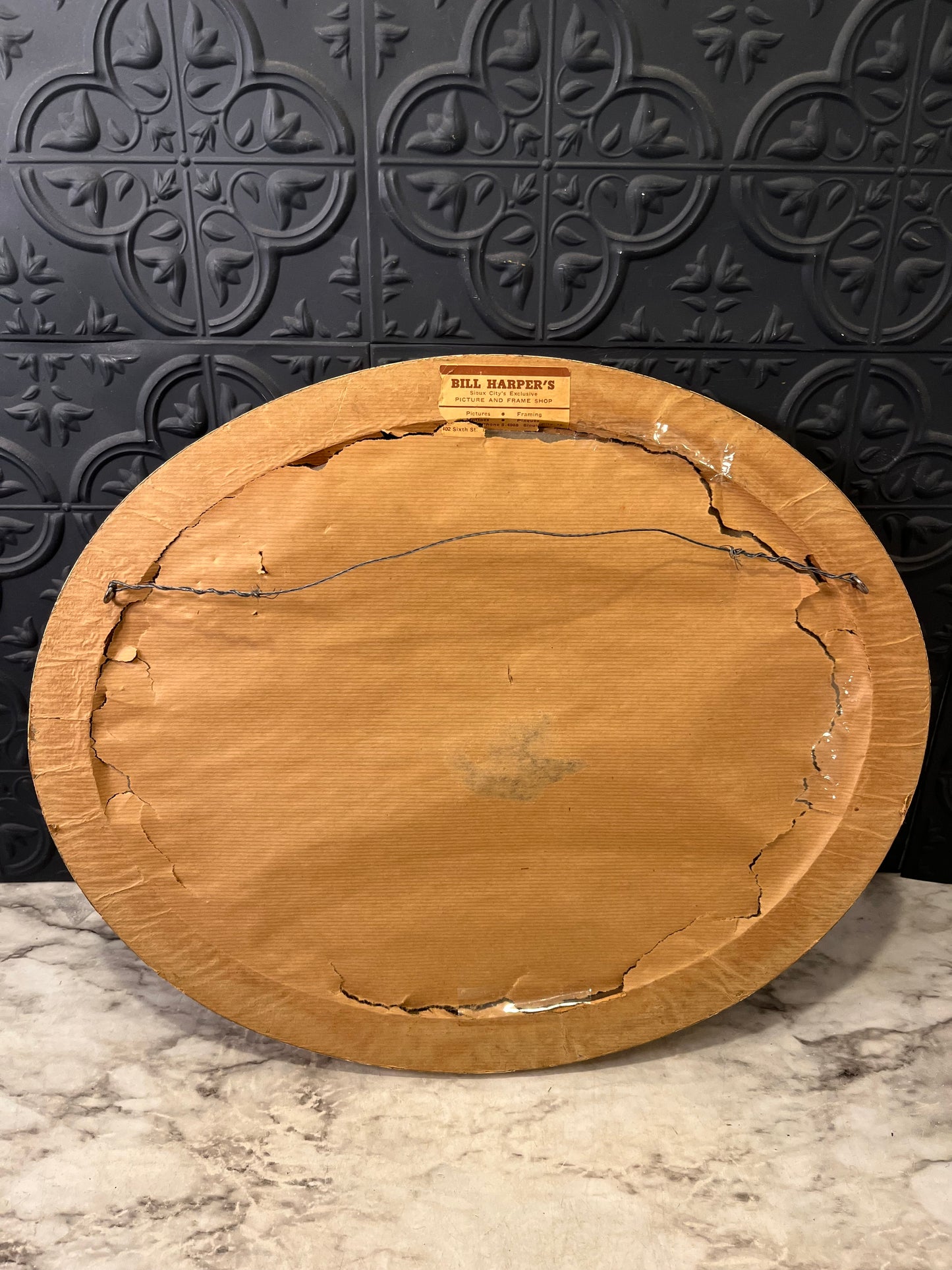 Antique Family Portrait in Oval Gold Frame