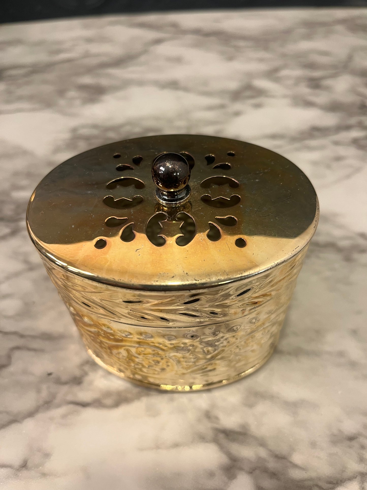 Oval Metal Incense Box