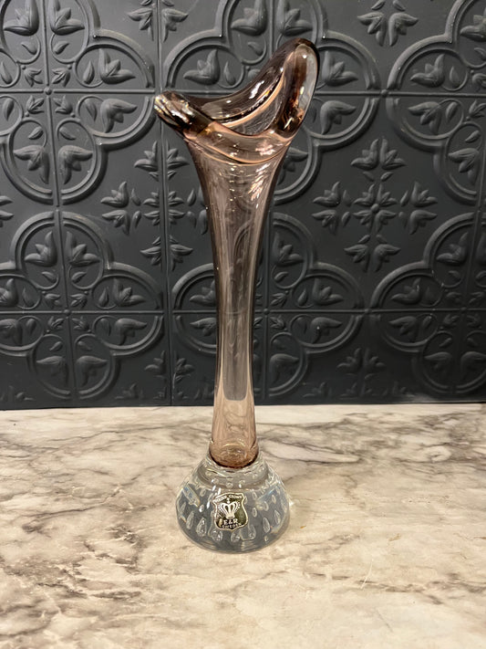 Golden Crown E&R Amethyst Pulpit Glass Vase