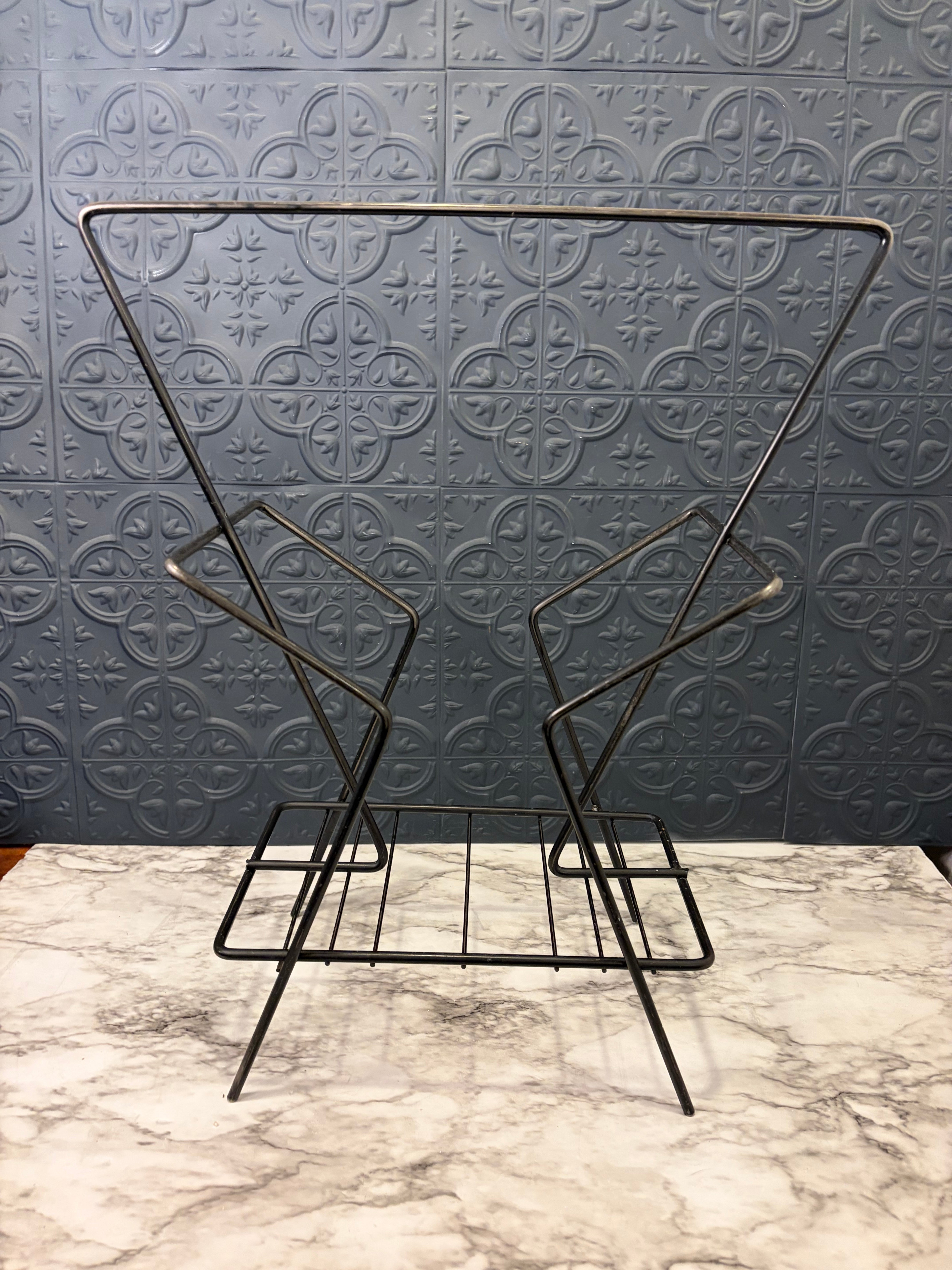 Mcm Bucket Rack Black Wire MCM Magazine Rack – Make Me Modern Decor