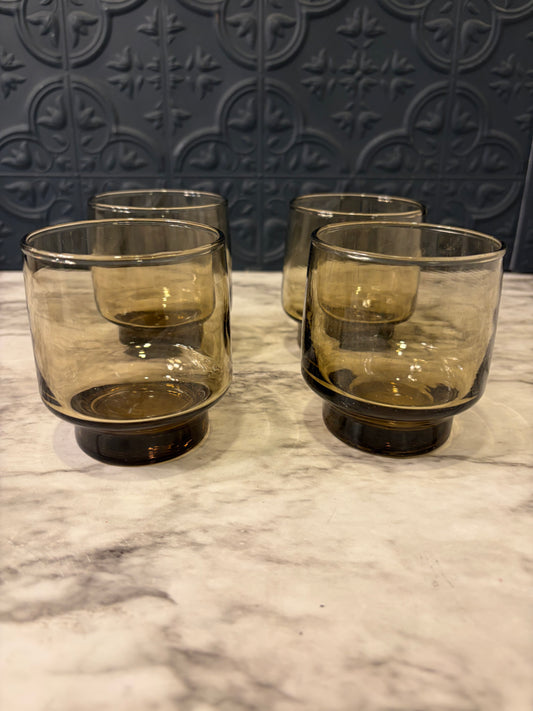 Libbey Tawny Smokey Brown Juice Glass set of 4