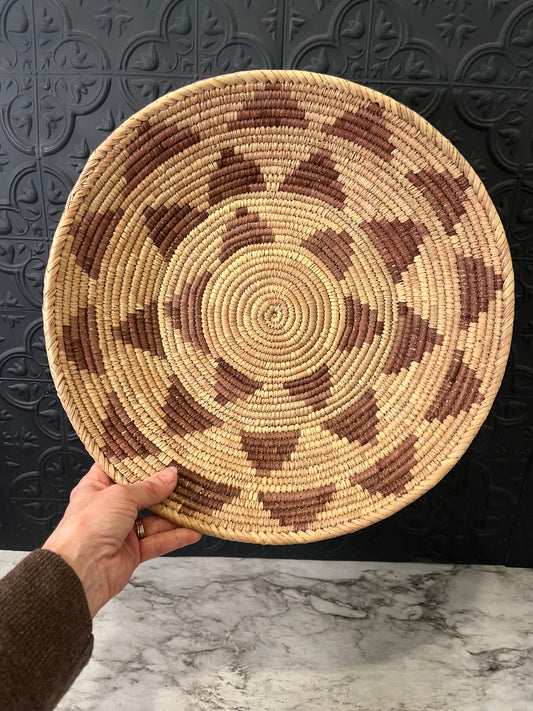 14" Woven Basket with Design
