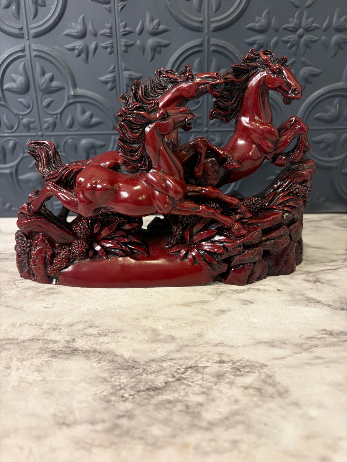 Red Running Horse Sculpture