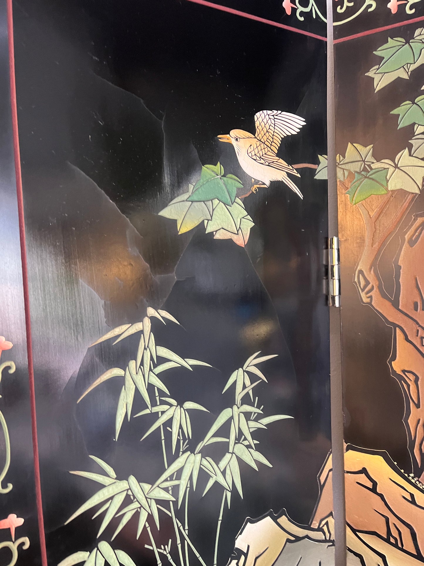 Chinoiserie Four Panel Screen