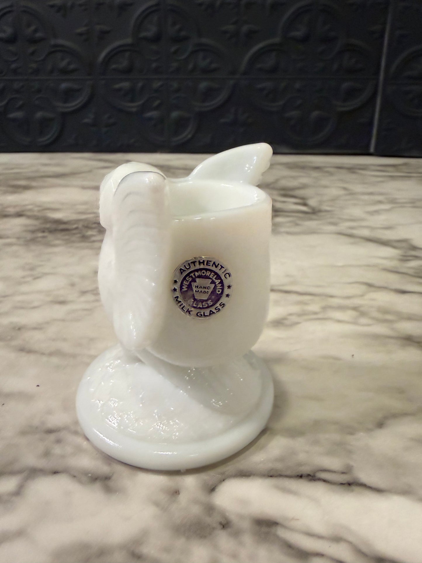 Westmoreland Milk Glass Toothpick Holder Bird