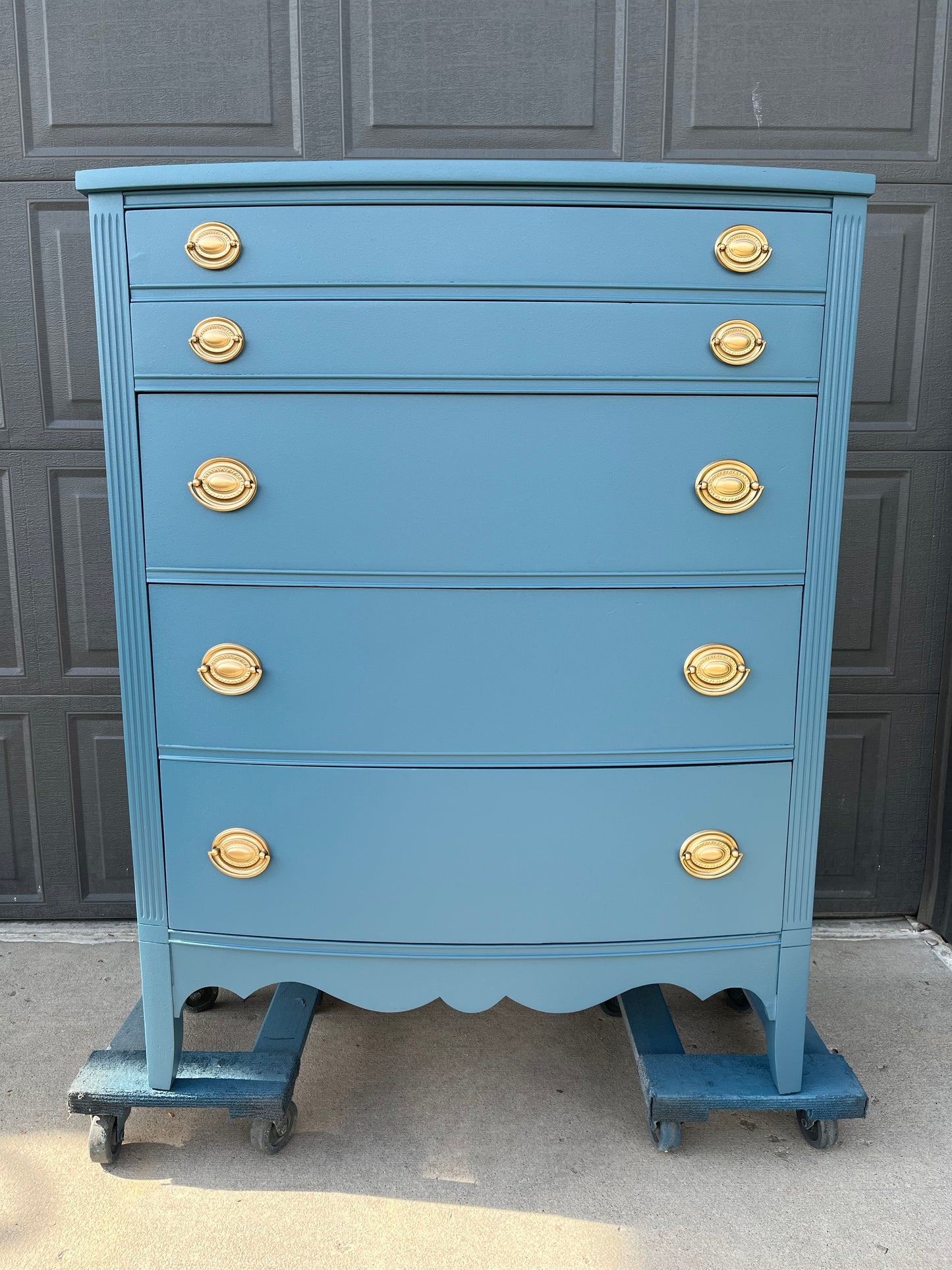 Dixie Highboy Blue Dresser