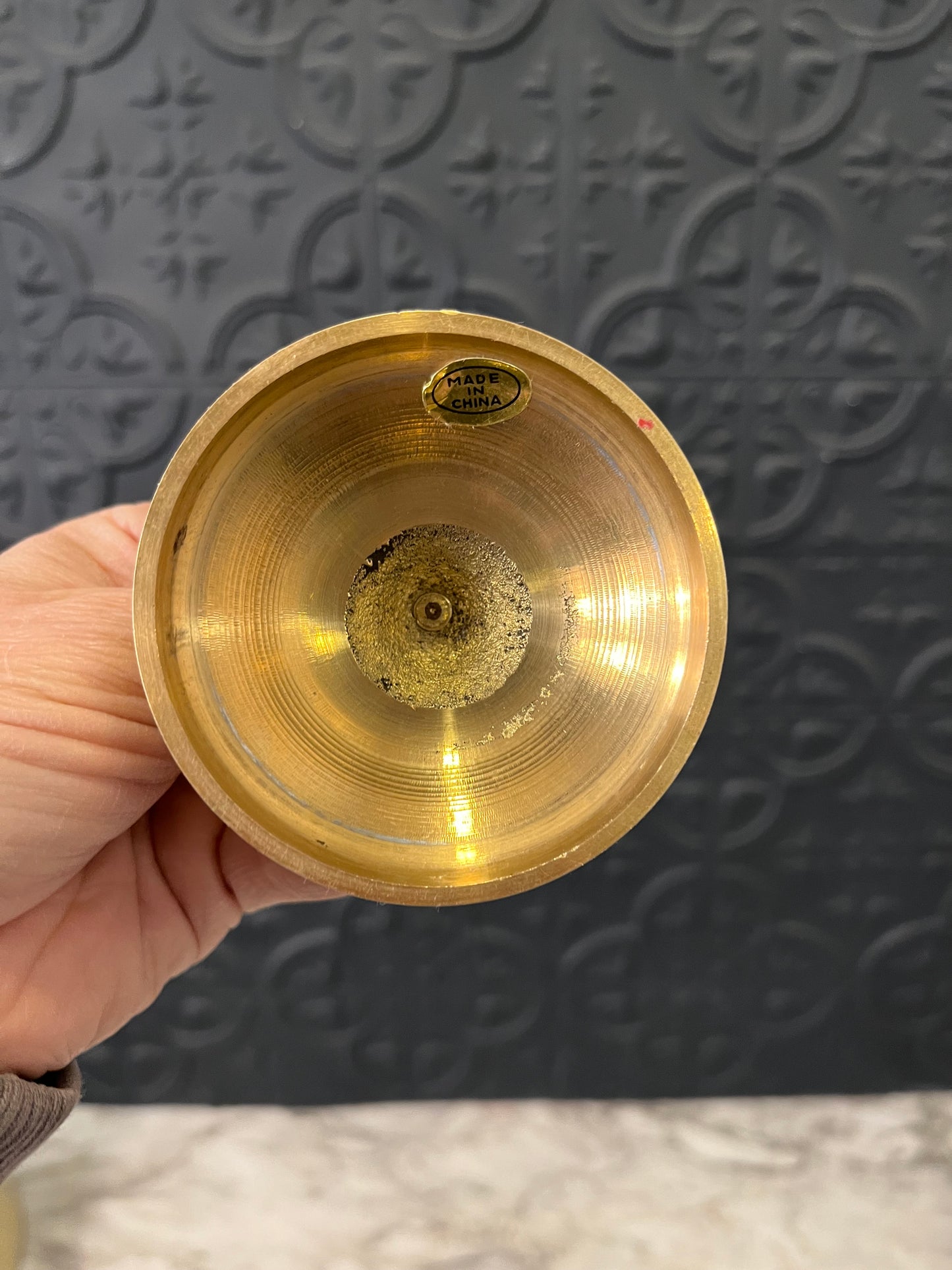 5.5 Brass Candle Holder  Round Base