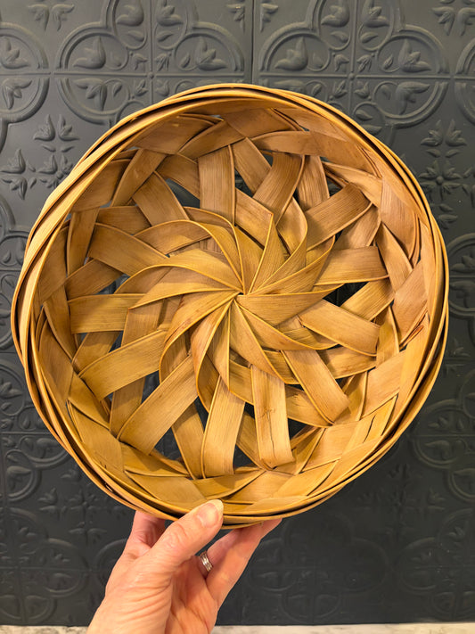 Palm Frond Woven Basket
