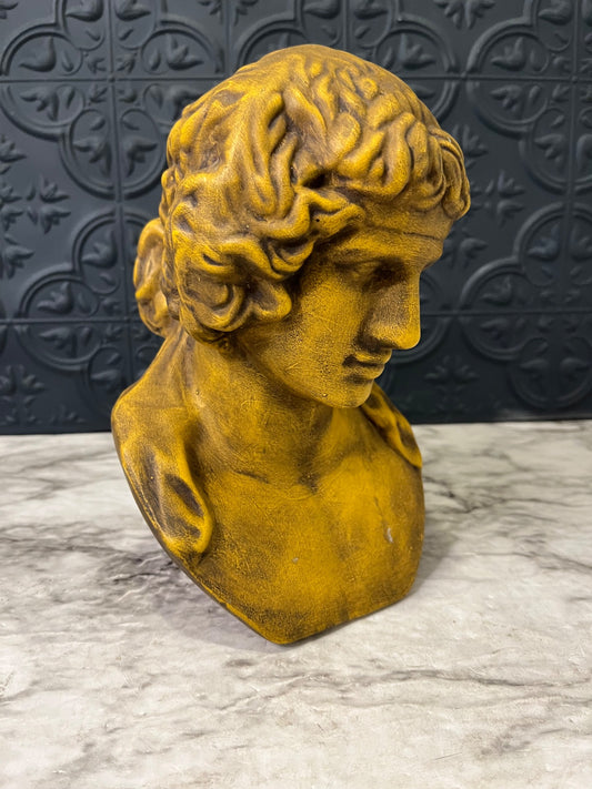 Gold Ceramic Man Bust