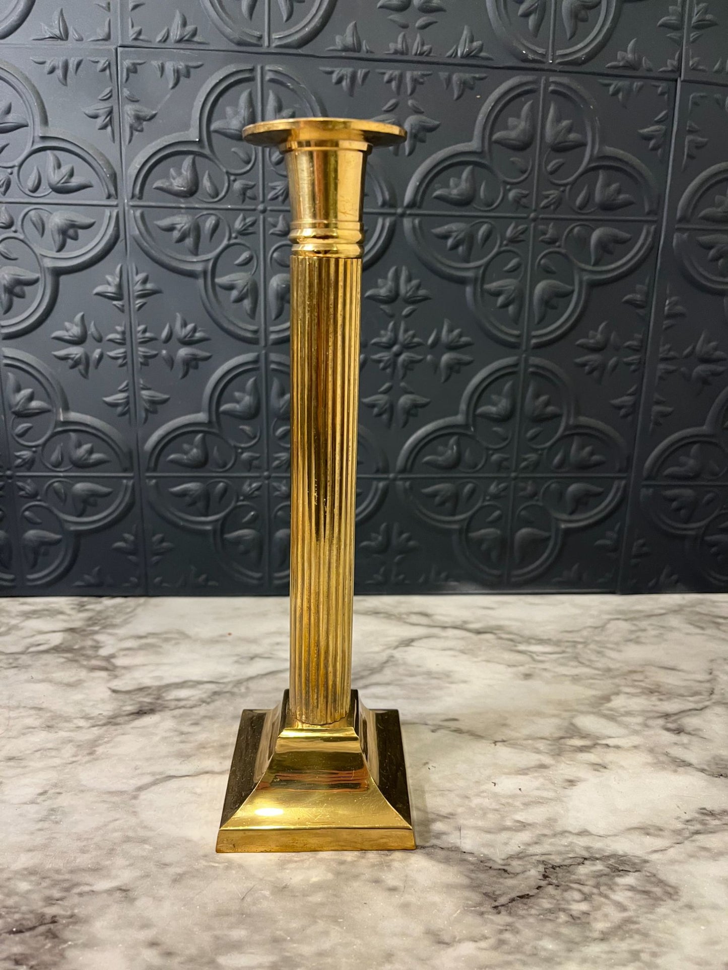 Brass Column Candle Holder