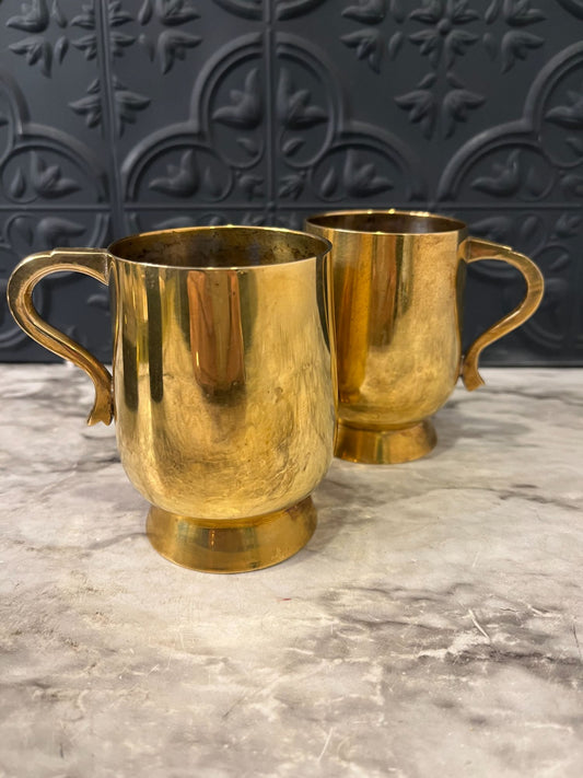 Small Brass mugs x 2