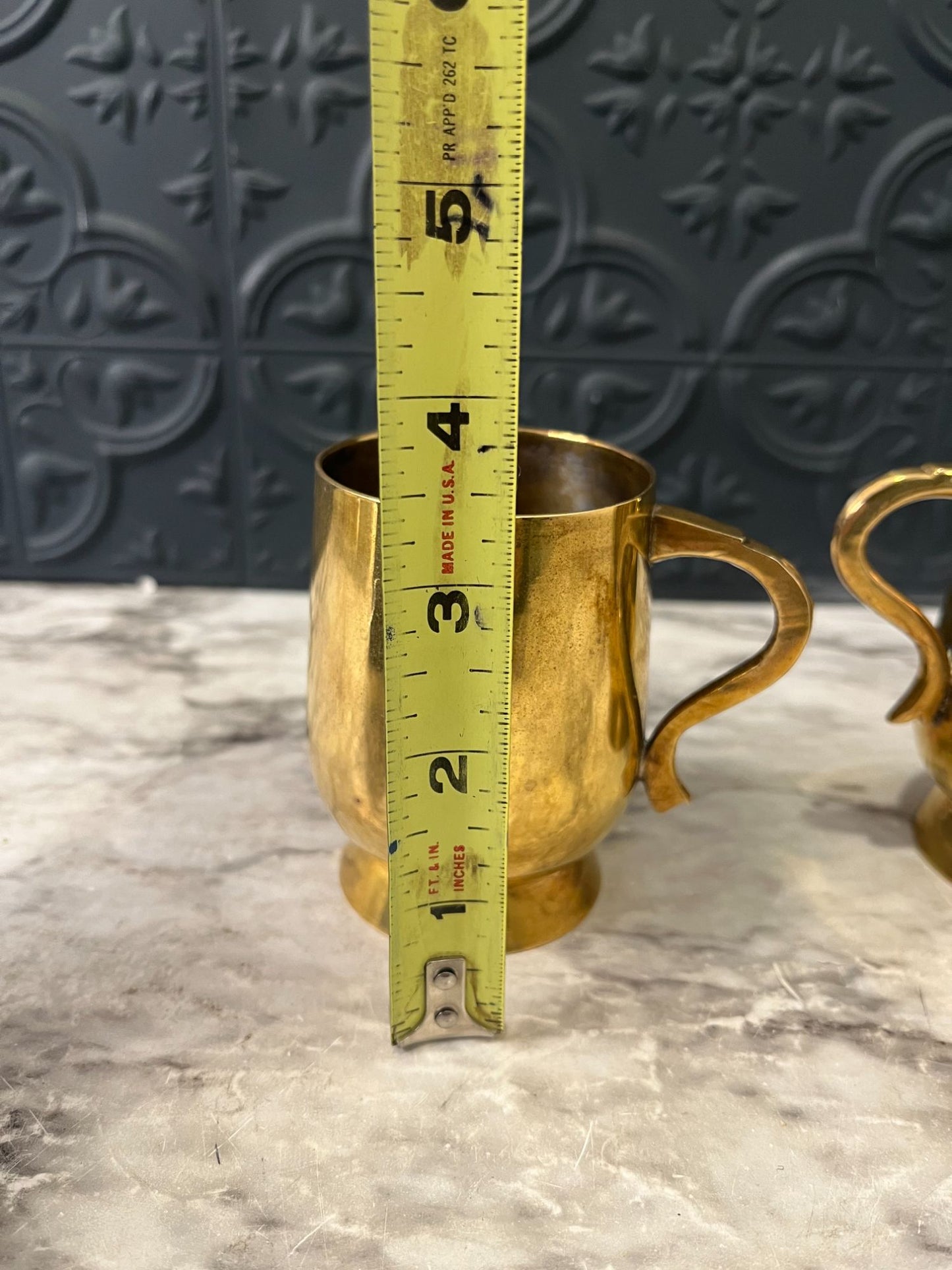 Small Brass mugs x 2