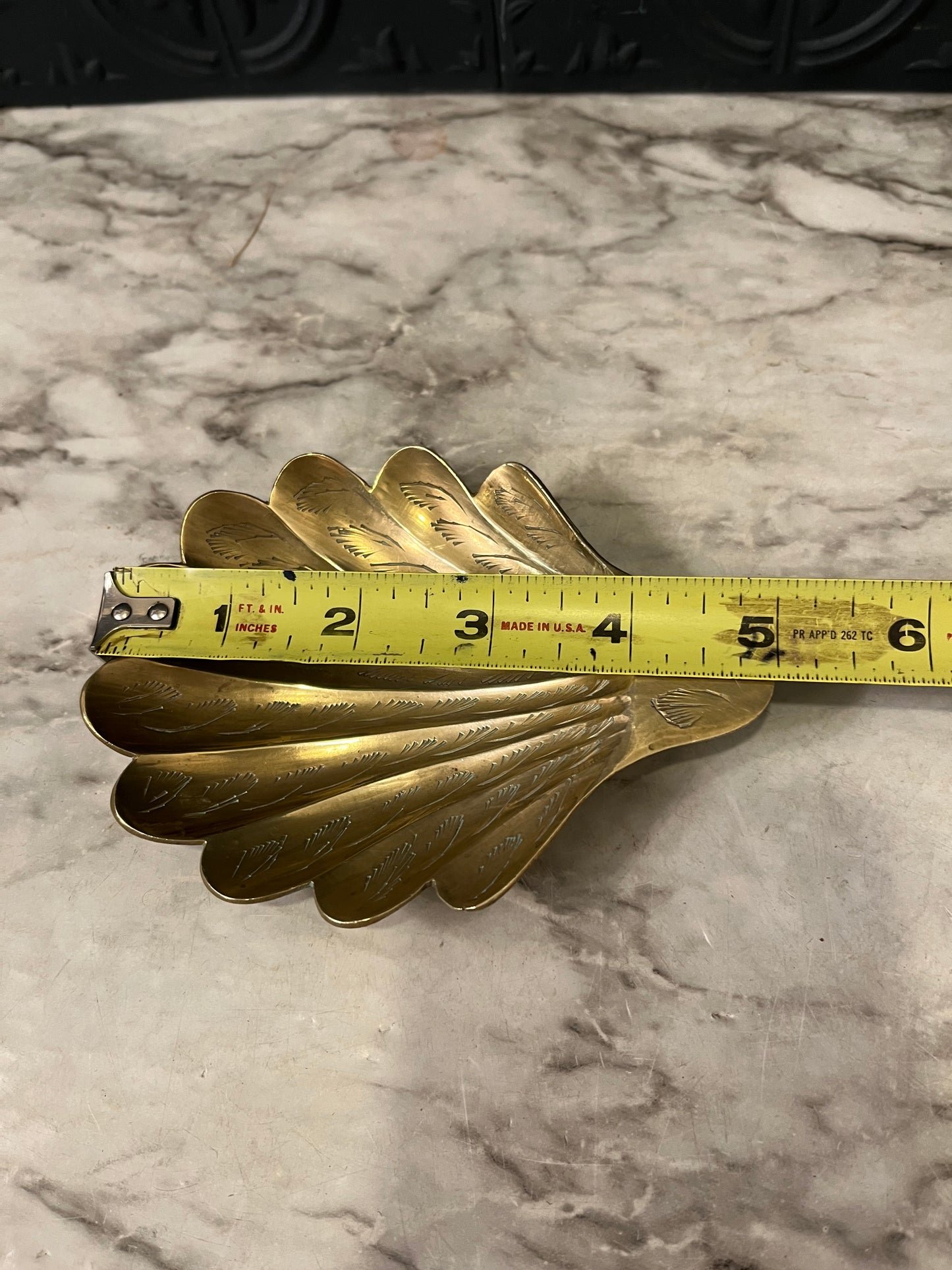 Small Brass Shell Trinket Dish