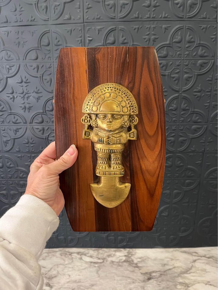 Brass Aztec wall mount