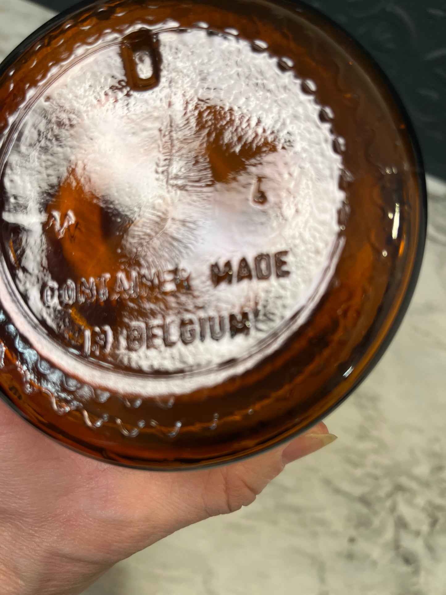 Amber Belgium Apothecary Jar