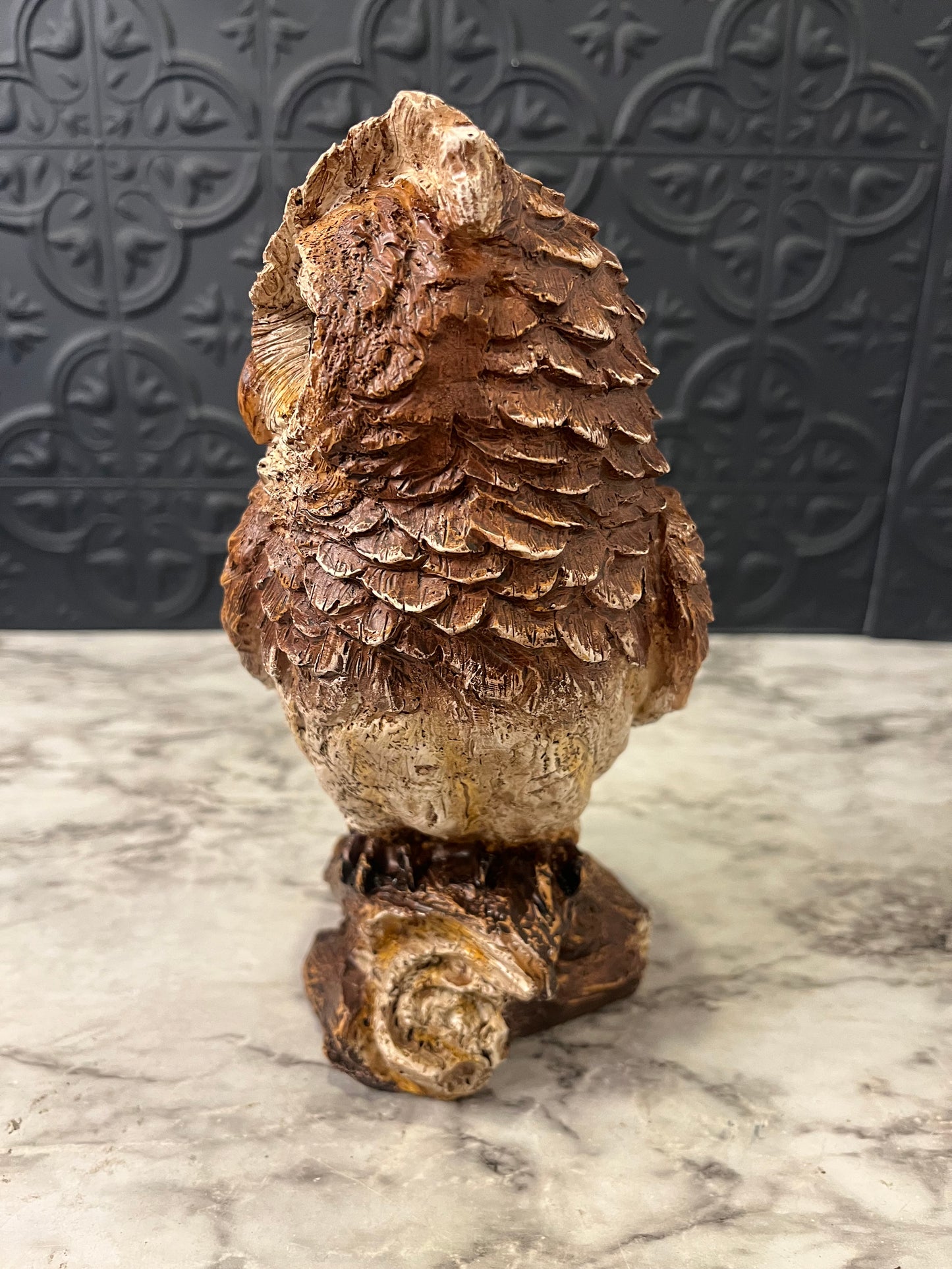 Resin Standing Owl 8.5"