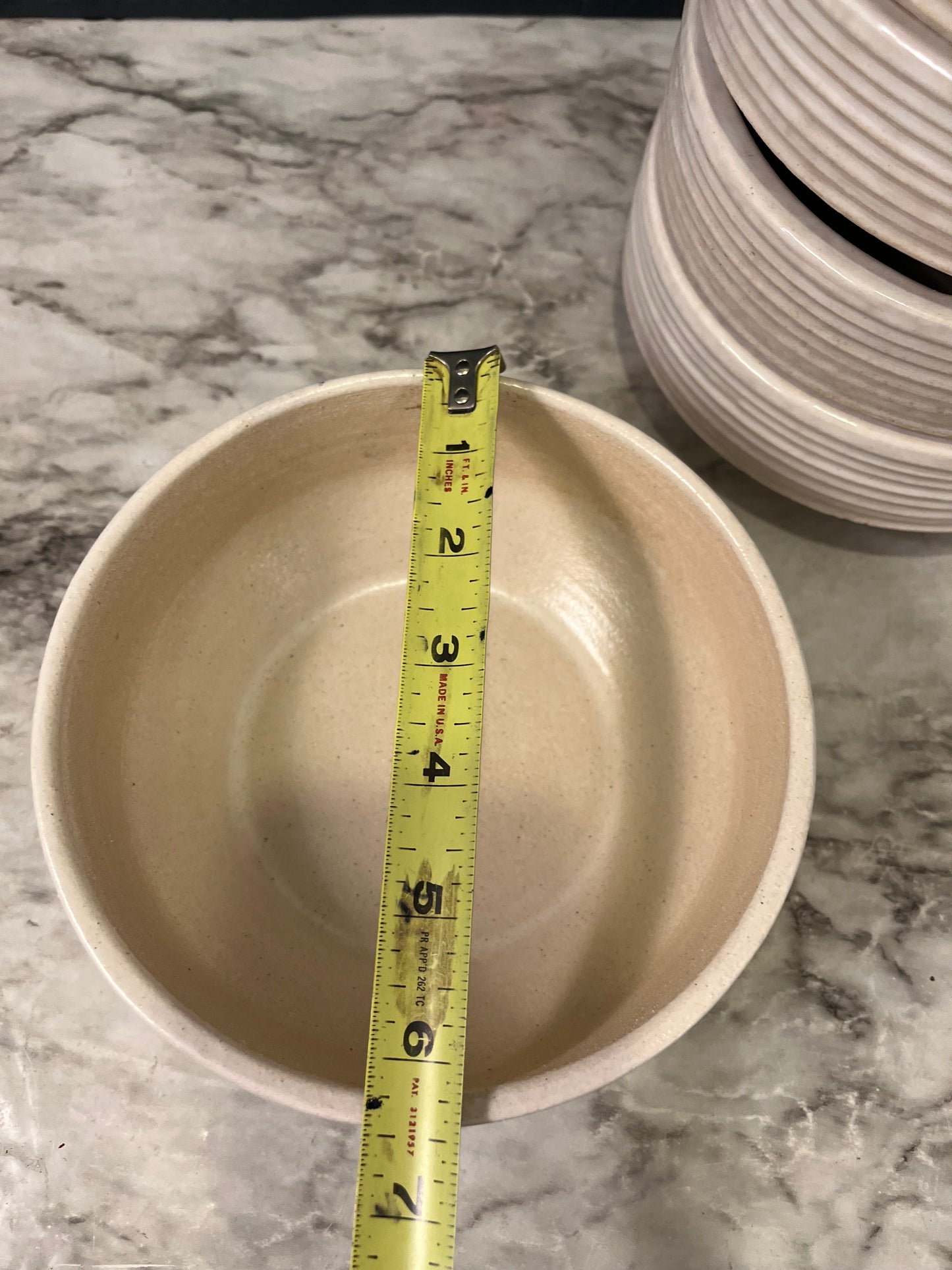 Ribbed Stoneware Bowl each