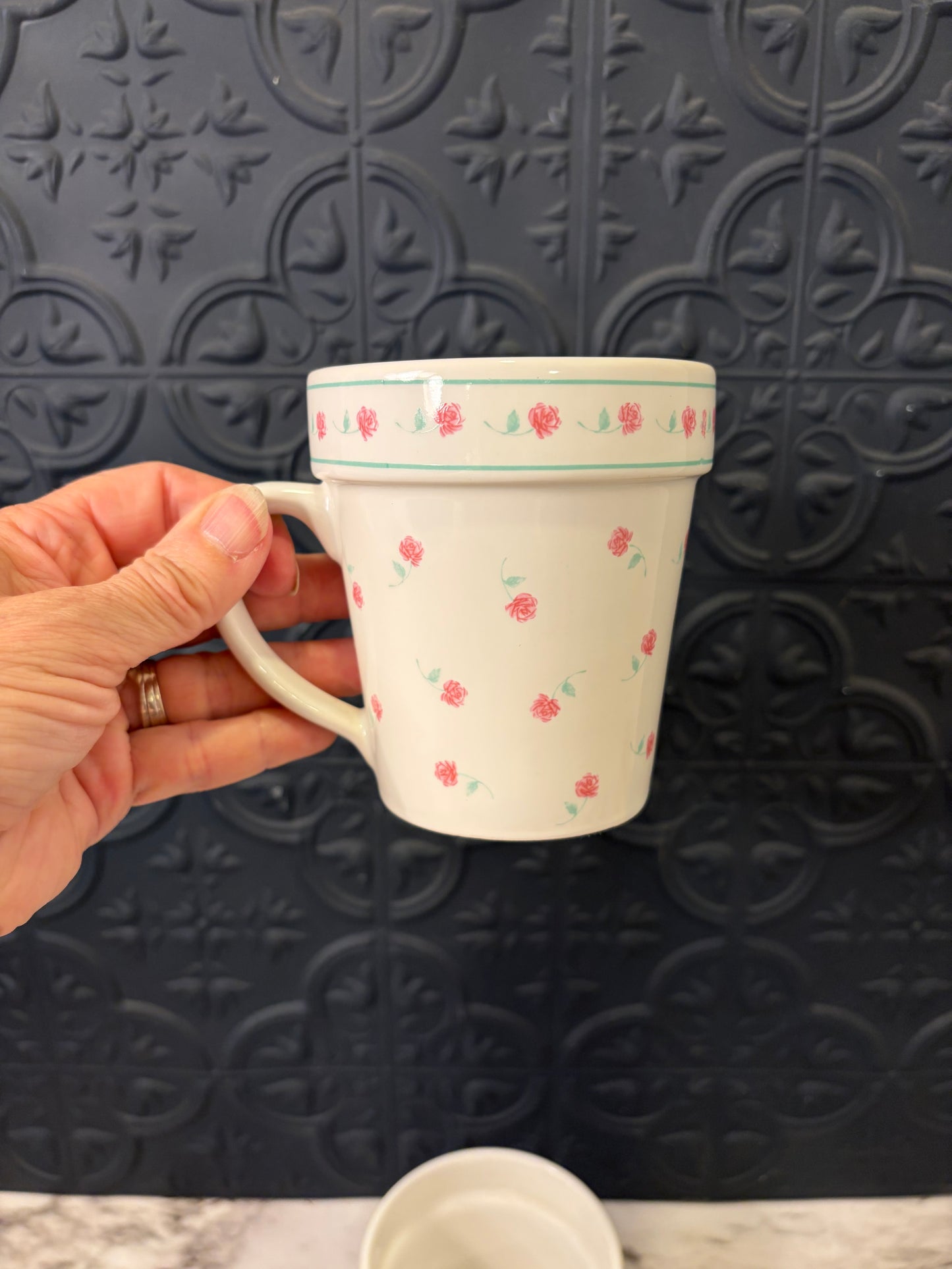 Set of Two Floral Mugs