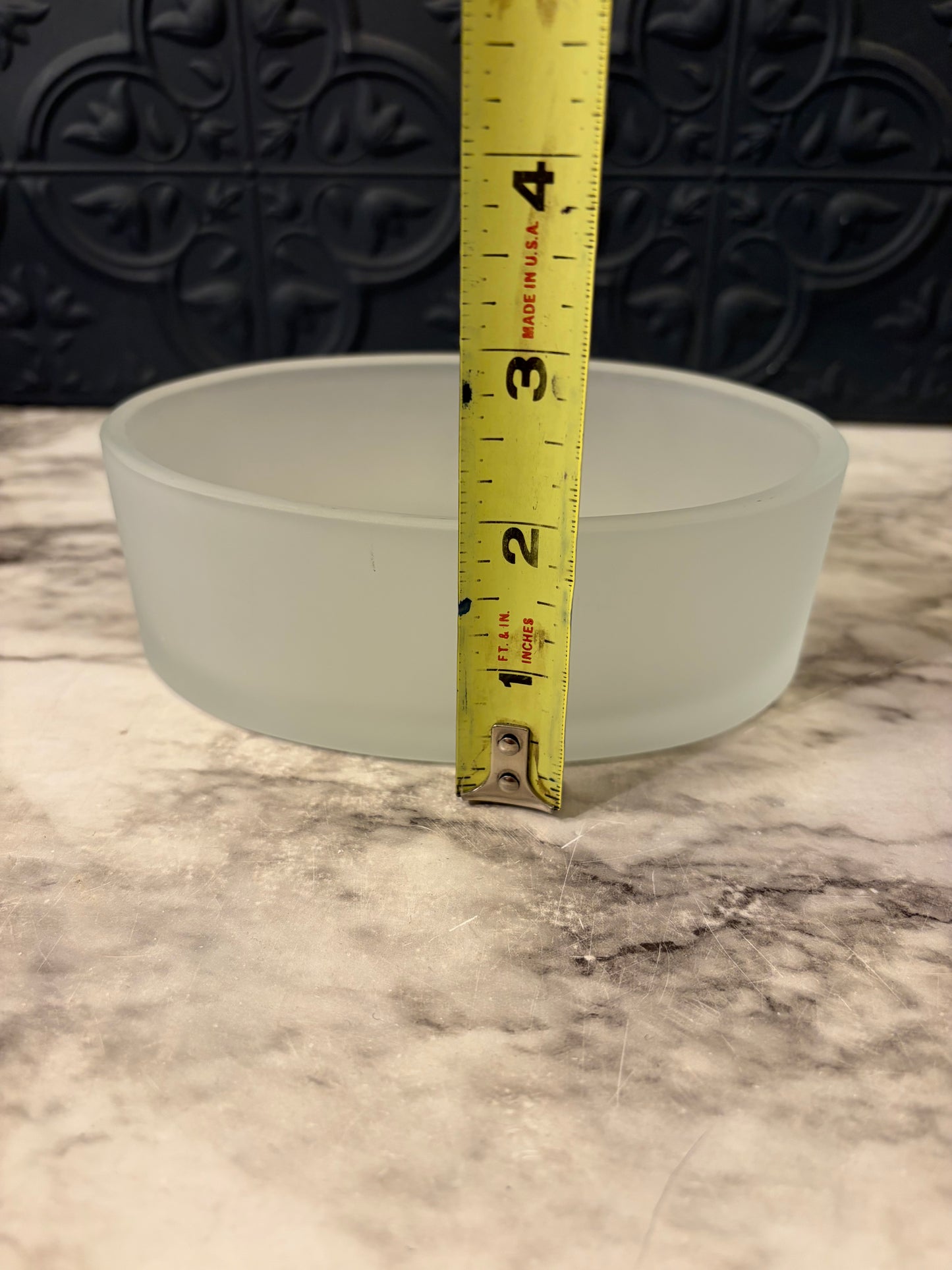 Frosted Glass Oval Dish