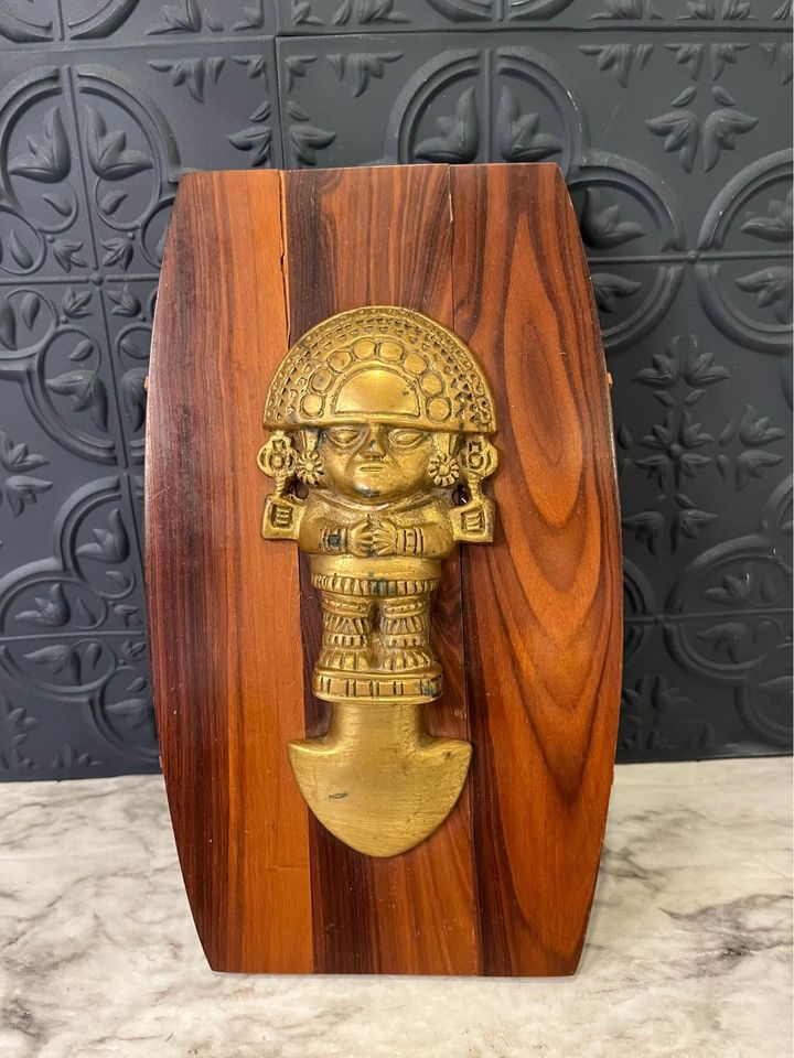 Brass Aztec wall mount